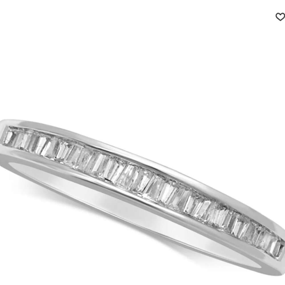 Macy's Diamond Baguette Band in White Gold